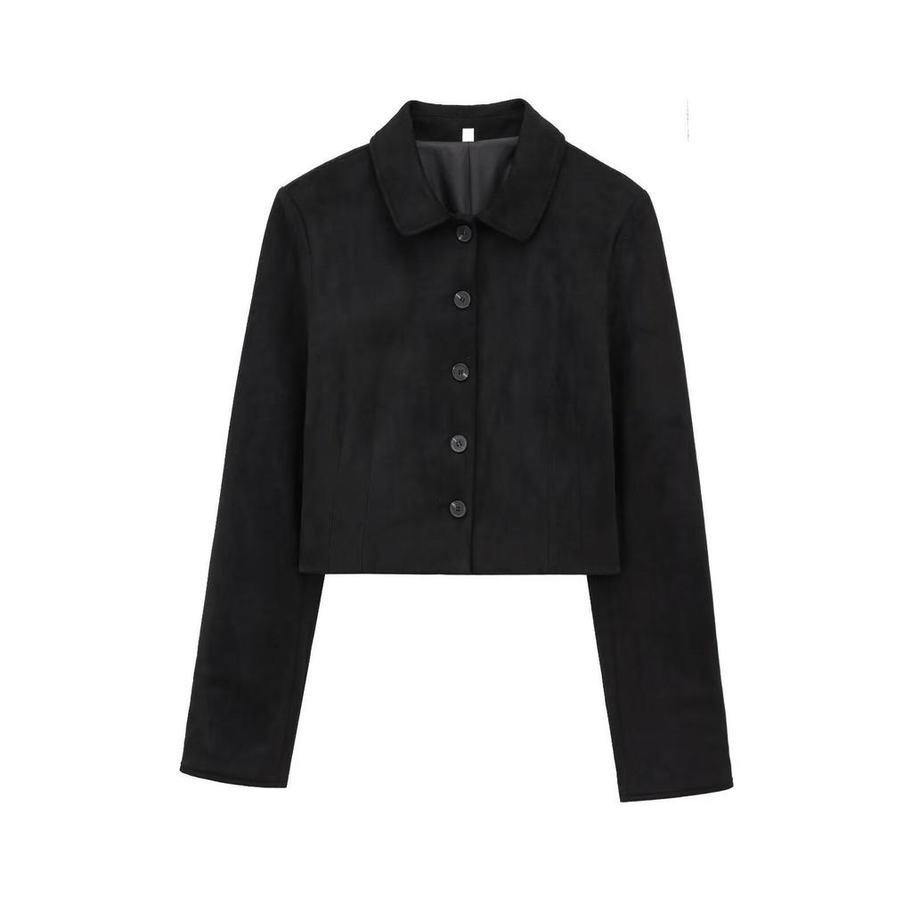 2025 Women's Winter Suede Mini Skirt and Short Jacket Set