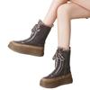 Thick-soled Fleece Snow Boots for Women, Fleece Thickened Height-increasing Mid-calf Boots, and Warm Cotton Shoes