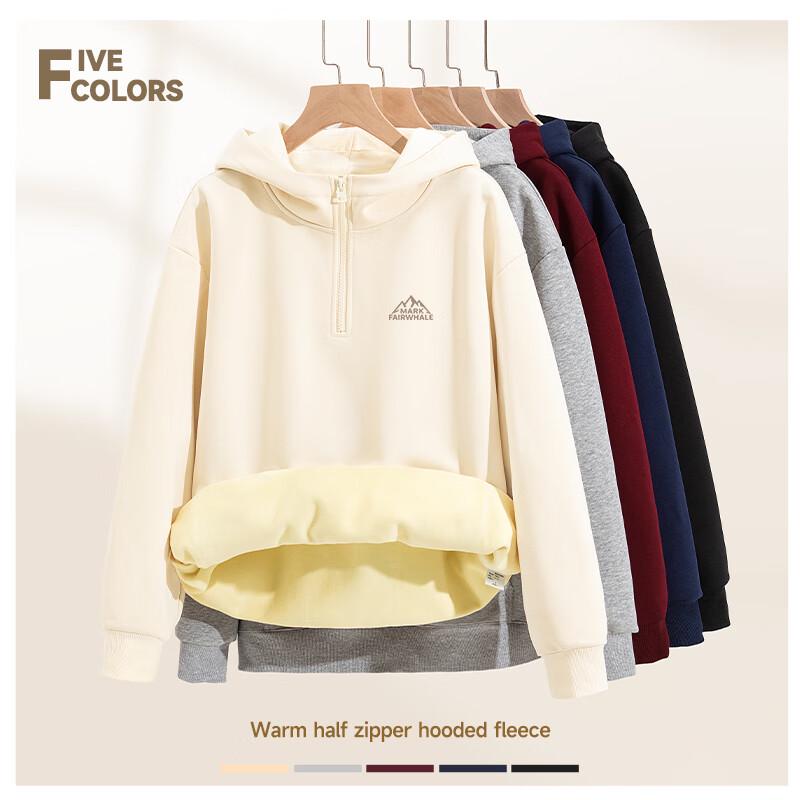 Mark Fairwhale Men's 2025 Autumn/Winter Half-Zip Fleece Hoodie