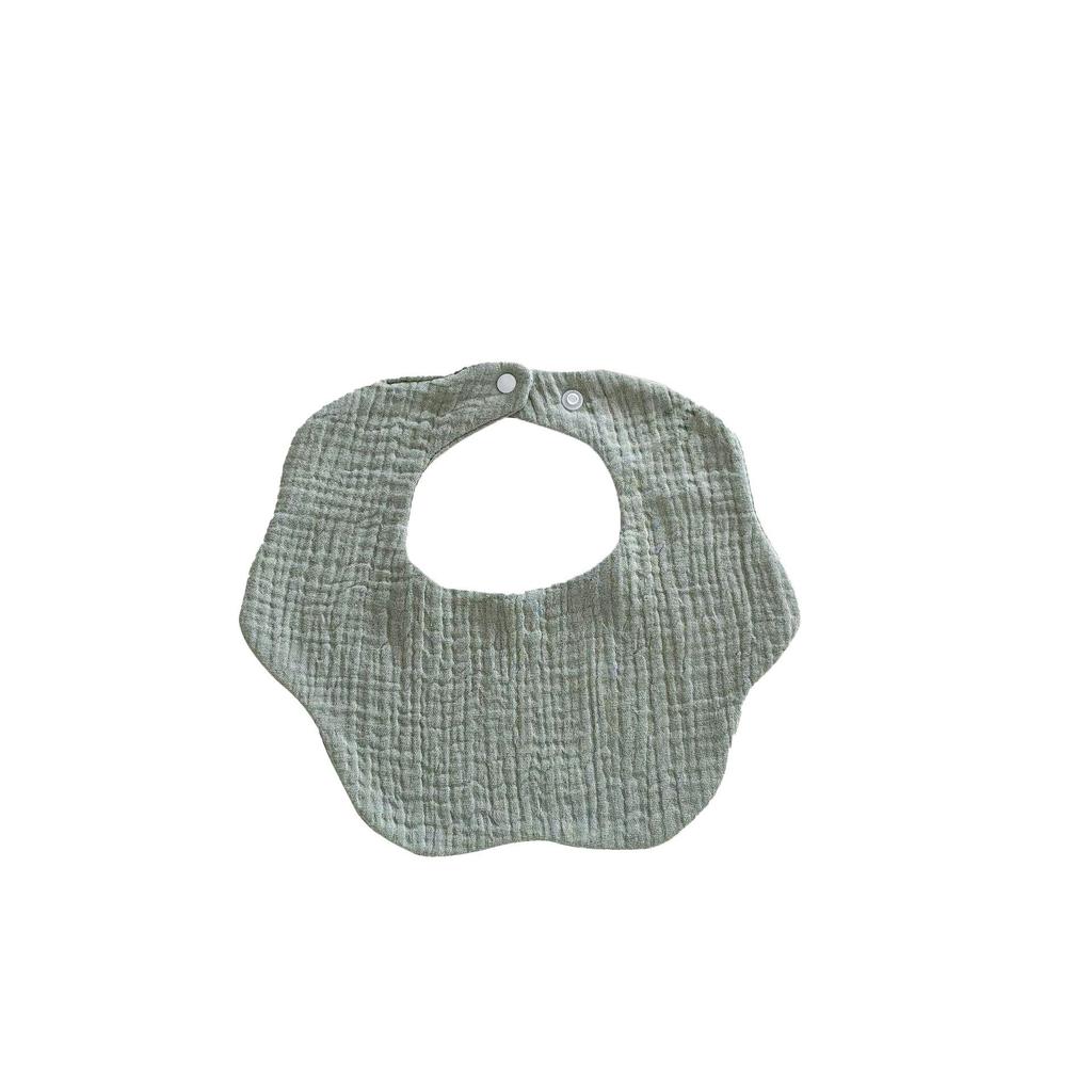 Japanese Style Waterproof Baby Bib - Cartoon Design, Pure Cotton, Ideal for Newborns