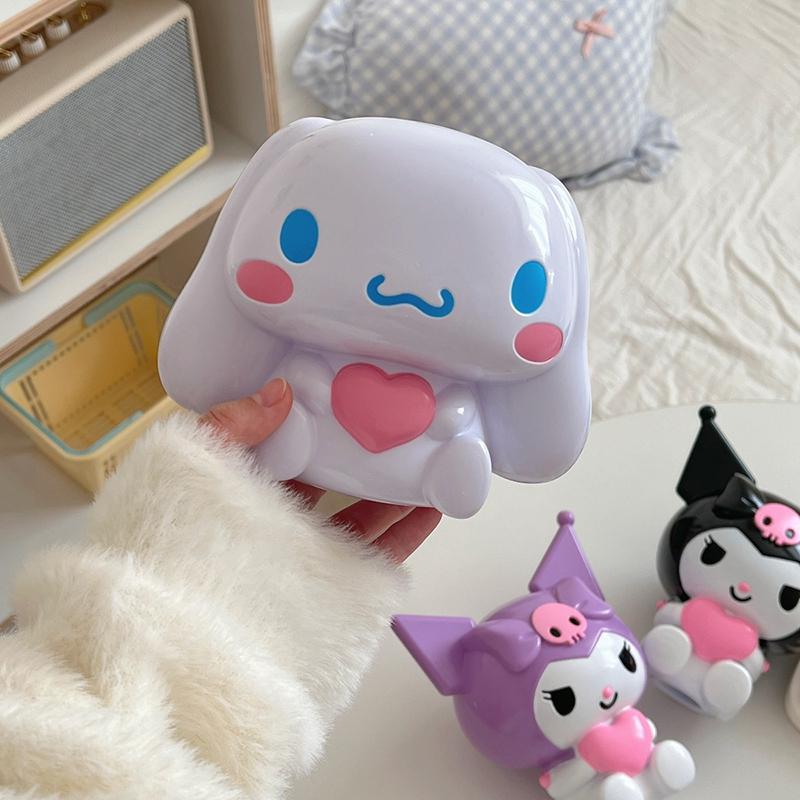 Hello Kitty Money Storage Box Anime Kuromi Piggy Bank Saving Money Case My Melody Cartoon Plastic Storage Box Birthday Gifts