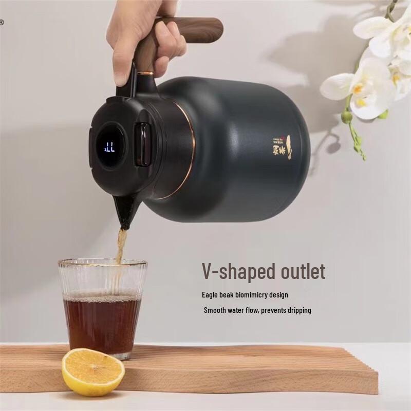 HOAOR 2L Dark Green Stainless Steel Insulated Tea Pot