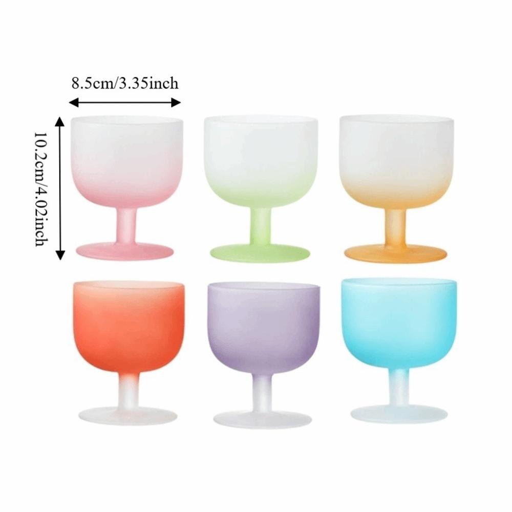 135ml Champagne Flutes Clear High Feet Wine Glass INS Style Gradient Color Goblet  Gift