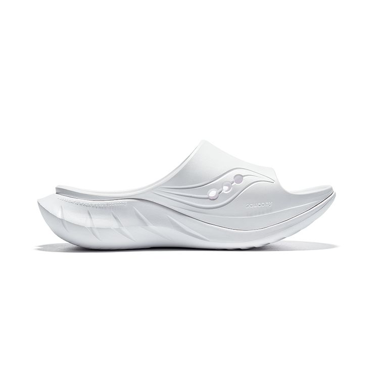 Saucony Cradle 2 Casual Versatile EVA Hollow Non-Slip Slide Sandals Unisex Sandals White Orange Black S28903-2