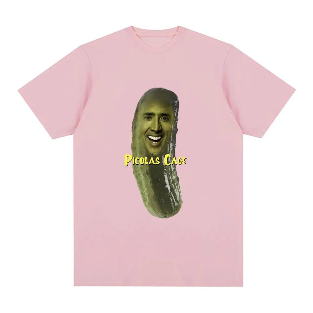 Picolas Cage Fun Nicolas Cage Meme Pattern Tshirt Womens Fashion Harajuku Tshirt Casual Short Sleeve Oversized Tshirt