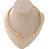Personality Trendy Exaggerated Alloy Snake Shape Vintage Clavicle Choker Necklace For Women