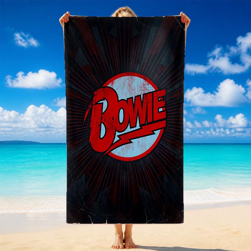 David Bowie Print Microfiber Beach Towel Sand?Resistant Lightweight Towel For Swimming Outdoor Travel Use