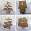 Halloween Cake Stand 3-Tiered Wood Broom Dessert Display Stand  Cake Tray for Party Decoration