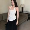 Rundhals-Westentop Mädchen Einfaches Trägertop für Damen Einfaches Ärmelloses Crop-Top Dame