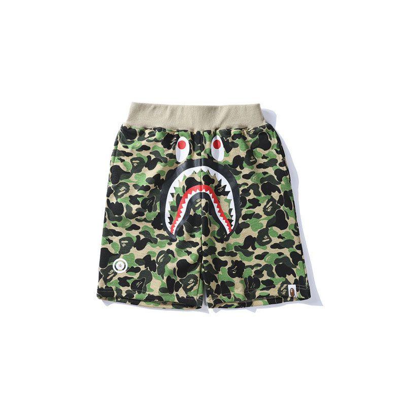 Ready Camouflage Shark Head Printed Cotton Shorts For Men Youth Fashion**