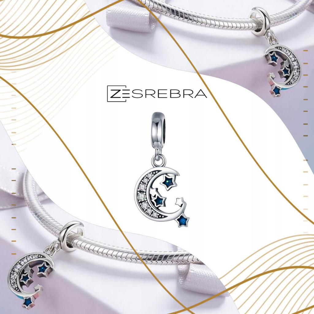 Moon Charms Pr 925 Pendant Bead Charms Stars Night