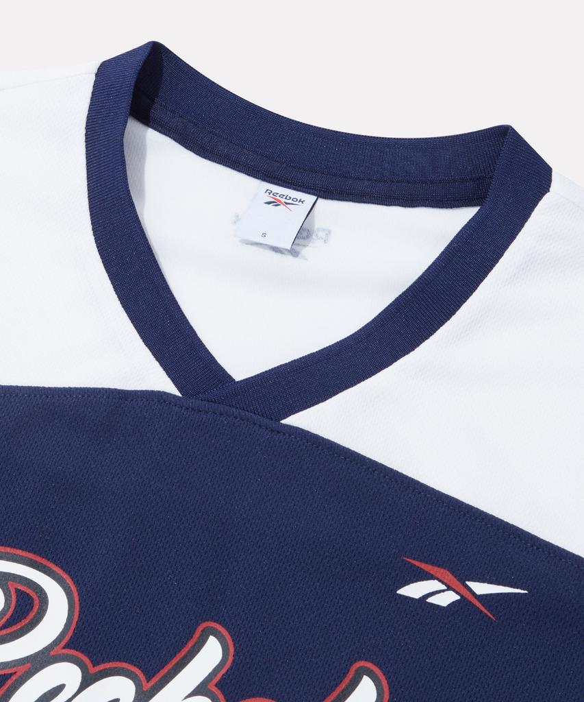 Reebok Authentic Logo Colorblock Short Sleeve T-Shirt (W) - Navy