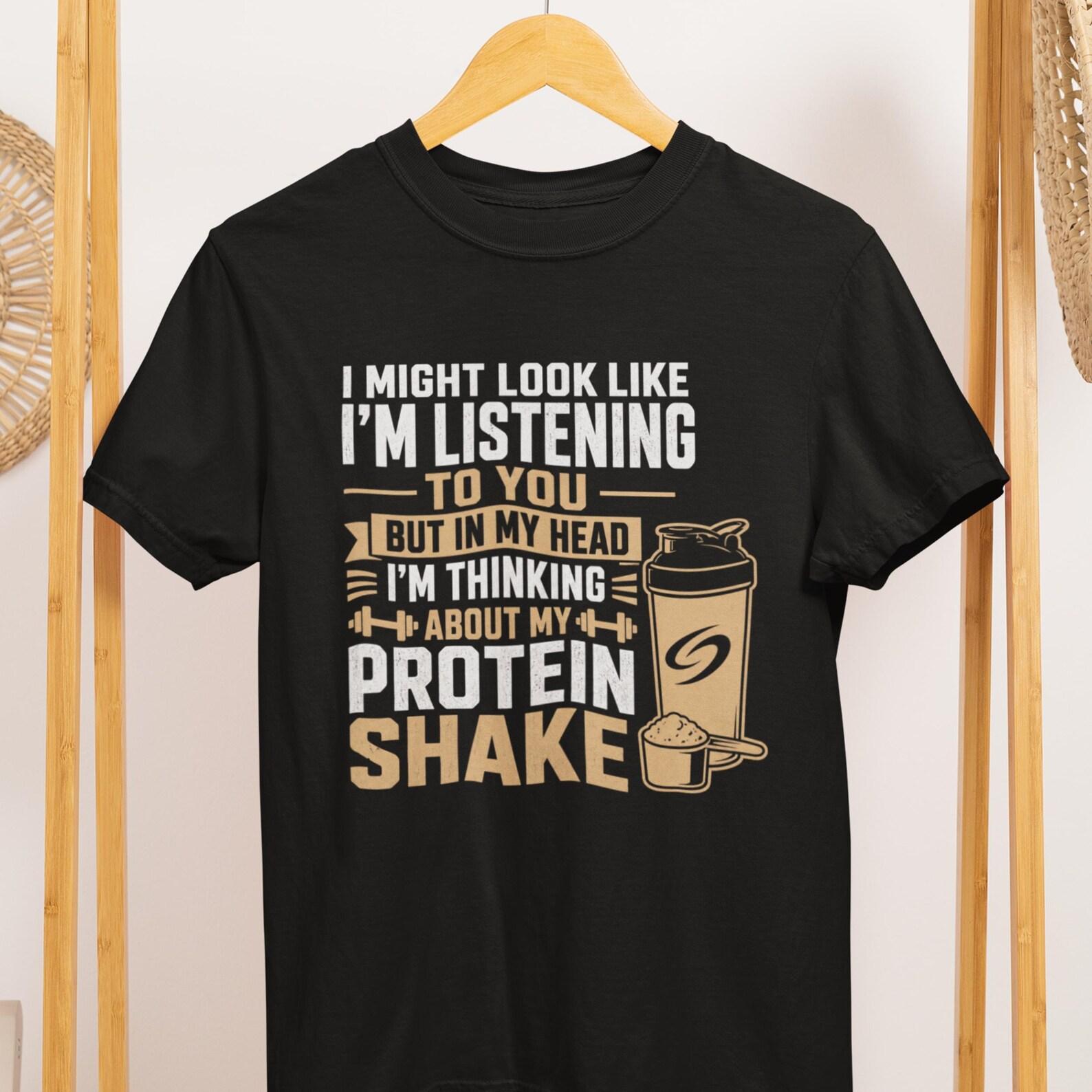 Protein Shake Shirt, Funny Gym Lover Workout Tee, Comfort Colors Fitness T-Shirt 4XL