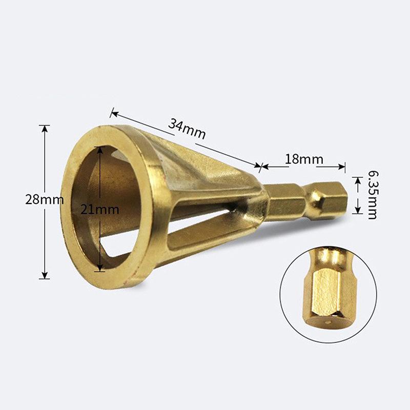 Deburring External Chamfer Tool Metal Hex Triangle Trimming Drill Bit For Screw Fast Remove Burr Removal