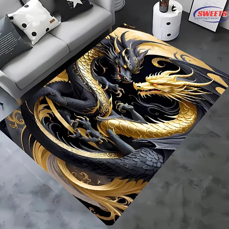 3D-Druck Dargon Teppich Neuerscheinung! Rutschfeste Schallisolierung, Teppich für Wohnzimmer, Schlafzimmer, Bürobereiche, Strapazierfähige Waschbare Matte