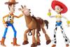 Mattel Disney Pixar Storytellers Toy Story Jessie fully articulated action main characters 3-Pack Woody, & Bullseye, 4-inch figures, collectibles.