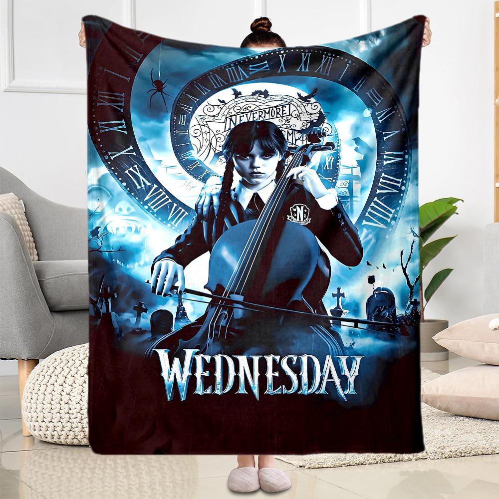 Wednesday Addams Clockwork Blanket Suitable for sofas,travel, living rooms also a good gift for friends and family Suitable for all seasons.