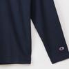 Champion Basic Long Sleeve Crew with Embroidered Logo Men's T-Shirt, Navy, C3-P401Z, 100% Cotton, Neck,