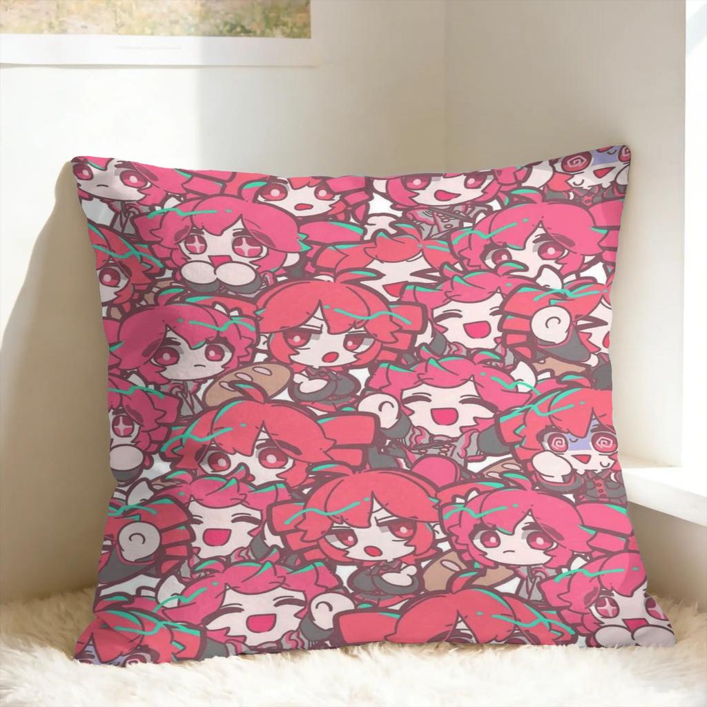Pearto Creative Kasane Teto Expression Pillow Cover  Morden Pillow Case For Living Room Chair Comfy Cushion Cover Gift