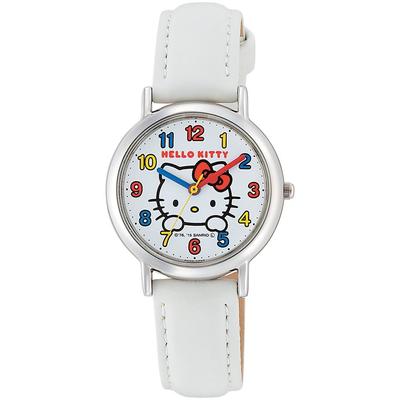 [Citizen Q&Q] Analog Watch Hello Kitty Waterproof Leather Strap HK15-001 Women's White