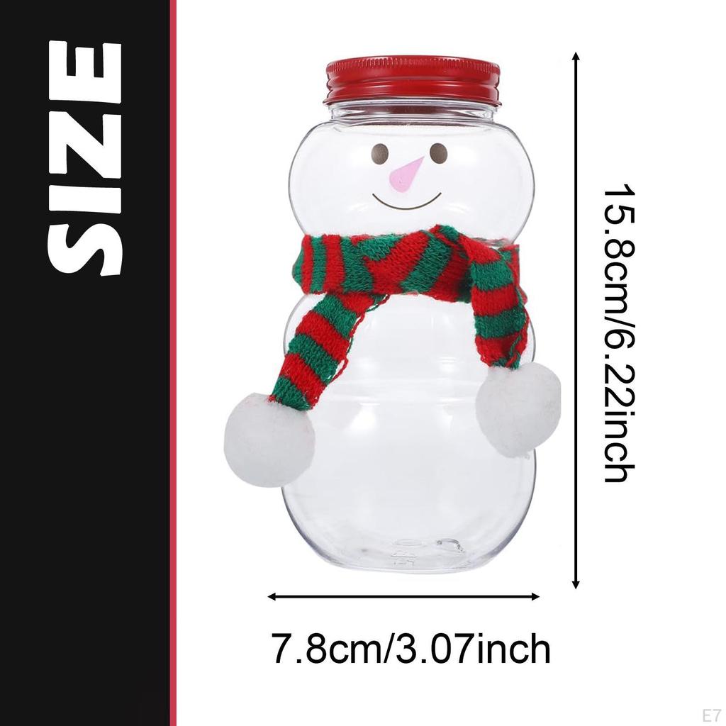 8 Christmas Bottles In The Shape of A , Glass Containers for Candy,