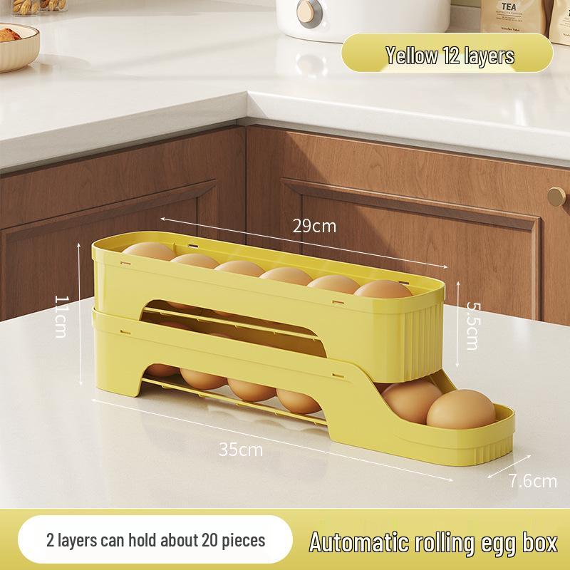 Food-Grade Sliding Egg Storage Box with Side Door for Refrigerators - Fresh-Keeping Solution