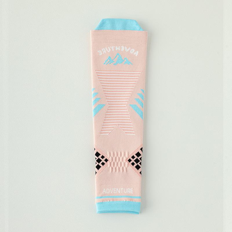 Socken für Damen, Profisport, Druck, Wadensockenmuskeln können Beinschienen komprimieren, Laufen, Fitness, Seilspringen, Marathon, Langer Schaft