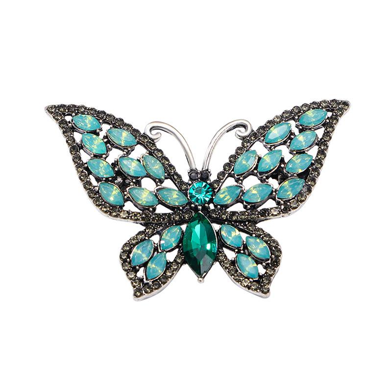 SKEDS Elegant Women Men Fashion Classic Crystal Butterfly Badges Pins Fashion Lady Luxury Rhinestone Insect Metal Brooches