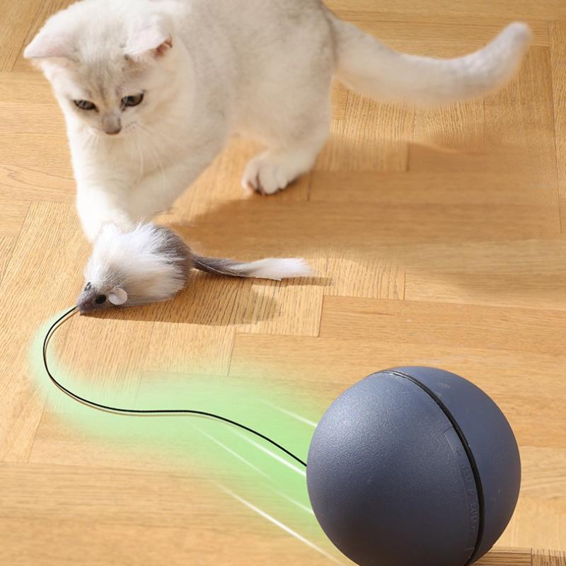 Cat Ball Toys Interactive Automatic Rolling Ball Toy for Cats Kittens Teasing Cat Balls with Mouse Pet Supplies