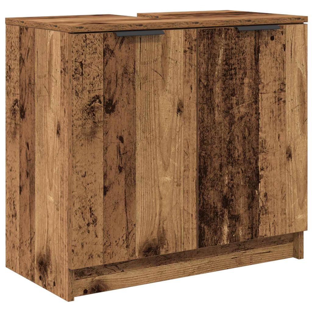 Bathroom Furniture Set with Drawers 4 pcs Reclaimed Wood Effect Particleboard