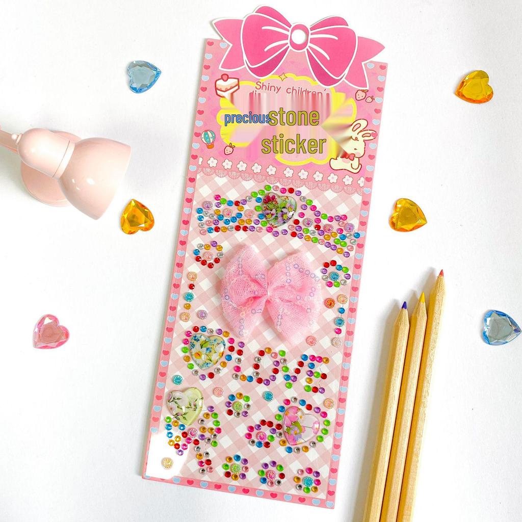 Princess Lace Dress Acrylic Rhinestone Stickers - DIY Cartoon Handmade Decoration for Kids