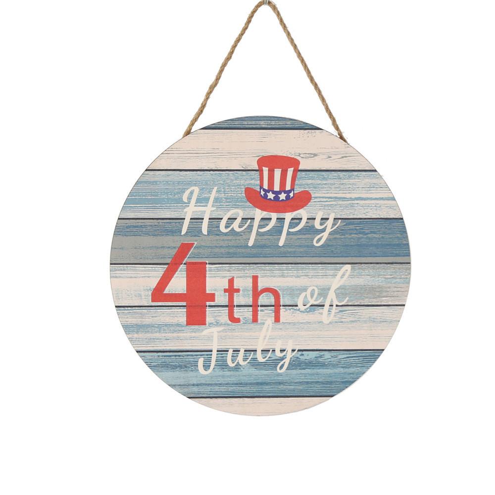Unique Independence Day Wooden Signage For Festive Home Decor With American Flag Motif
