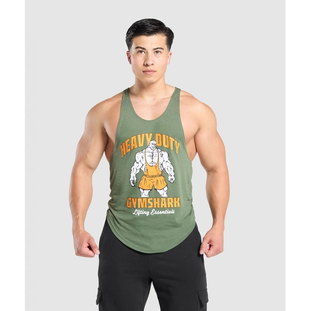 

GYMSHARK Heavy Duty Lifter Stringer Force Green A5A5A ECJR XS