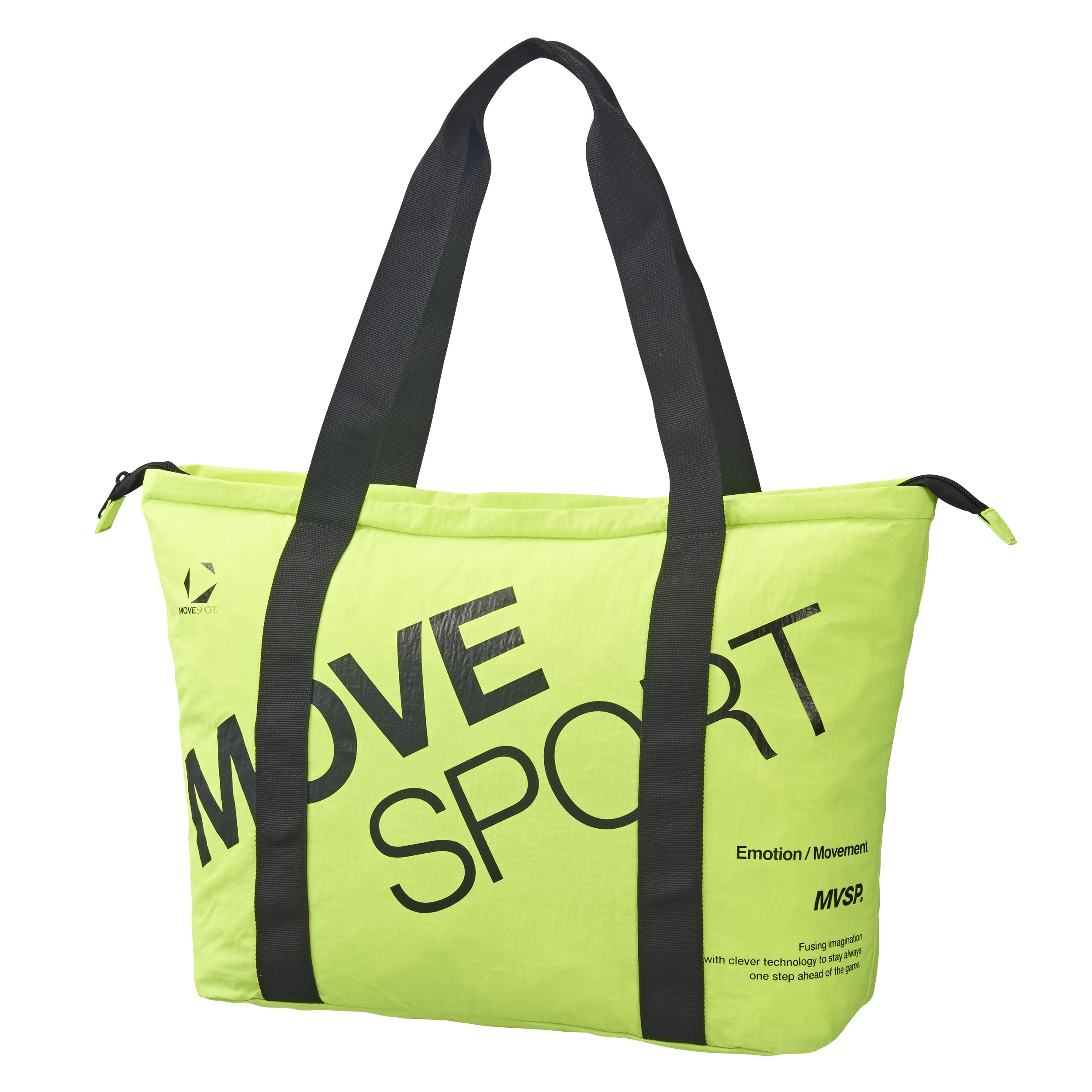 

Move Sports Pocketable Tote Bag by Pocketable Tote Bag with Zipper Integrated Storage Large Compact Eco Shopping Bag for YL00 Descente, Closure,