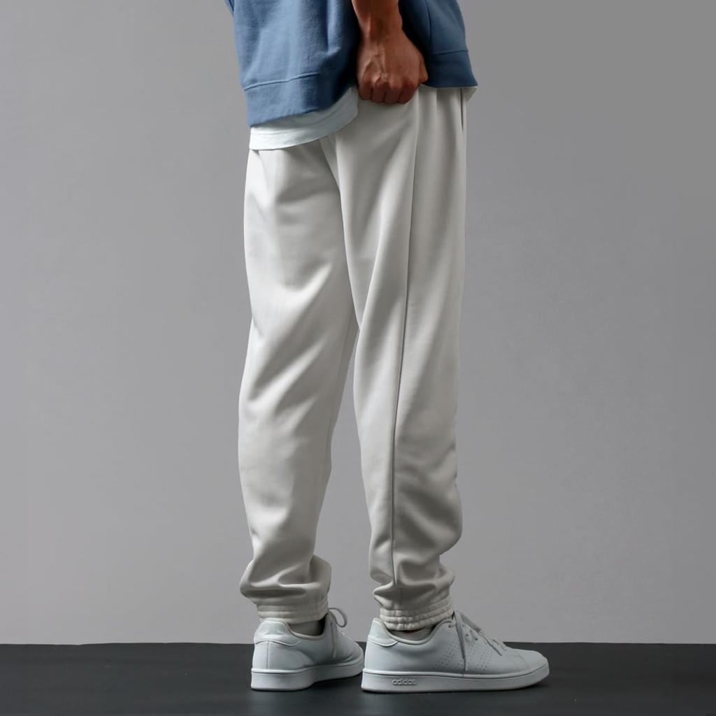 [Converse] Men's Track Pants, Jogger Pants, Logo Print, Sweatpants, Easy Pants, Loungewear, Training Pants, Light Gray, Size L