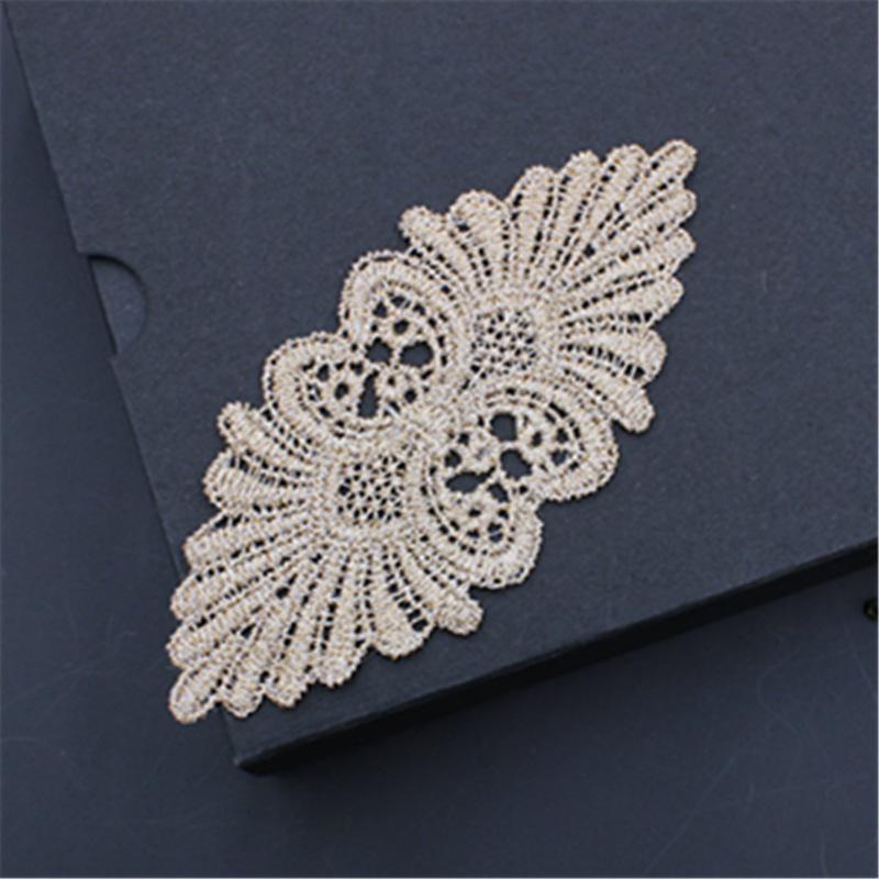 Gold and Silver Thread Lace Applique Pad - Accessory Components In Stock