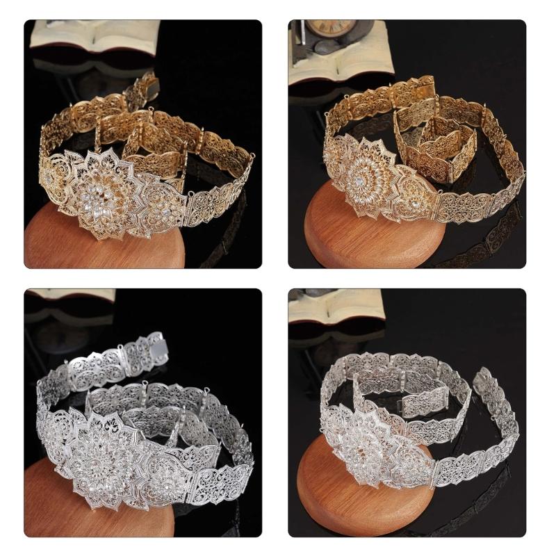 Muslims Bridal Belt Adjustable Dress Waist Belts Luxurious Women's Stylish Belt for Wedding and Evening Parties