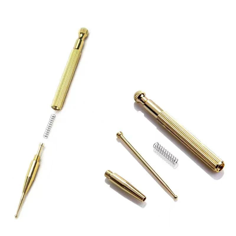 Akupresurní pero z čisté mědi Elastická masážní tyčinka na ušní akupunkturní body Zlepšuje zrak Masážní přístroj na akupunkturní body Uvolňuje tělo