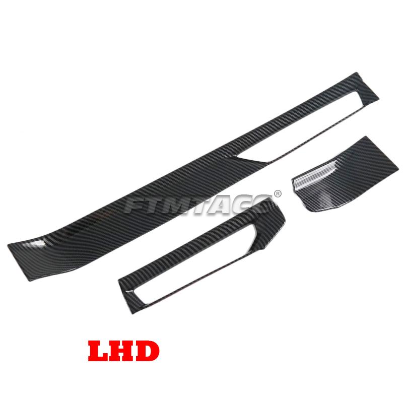 LHD RHD For MG3 Hybrid 2024 2025 ABS Carbon fiber Car Inner armrest Door Handle door Bowl cap strip Covers Interior Accessories