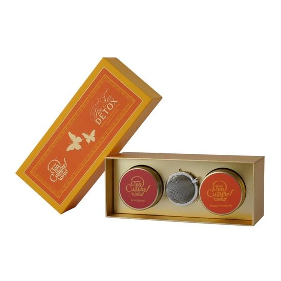 

Tea Culture of the World The Tea Detox | Tulsi Ritual & Happy Immunity Loose Leaf Tea 2 * 25g | Wellness Gift Edition With Infuser