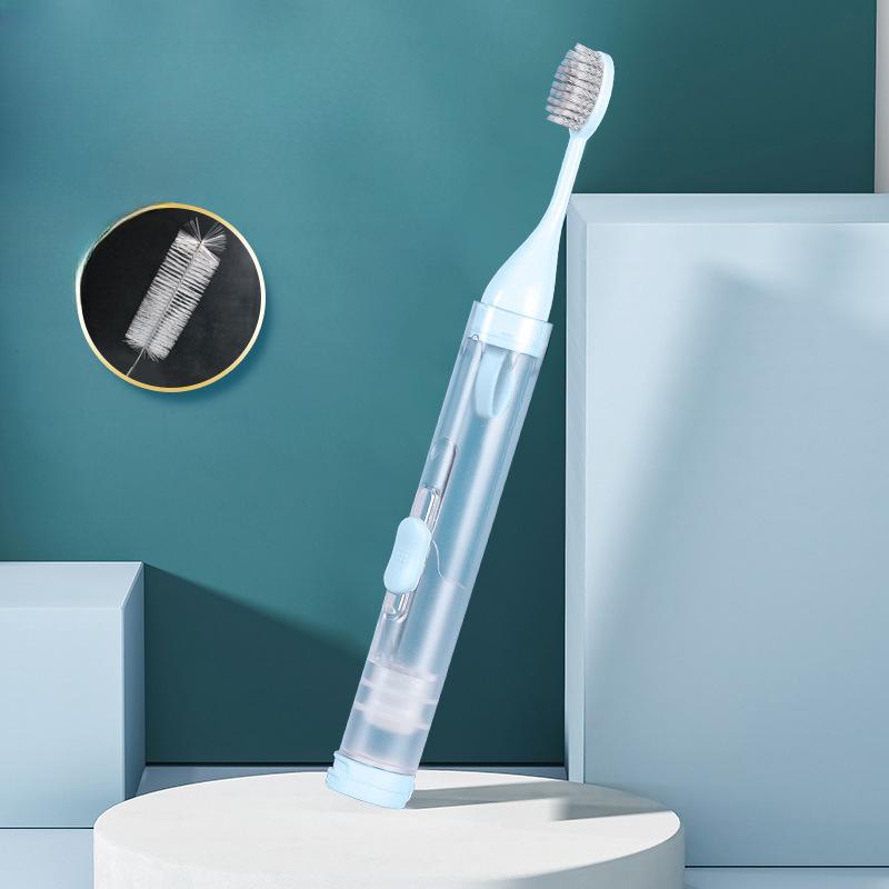 

Дорожные зубные щетки и зубные пасты All In One Carry Dental Kit Мини Компактный Портативный Офисный Складной Набор Зубных Щеток Toothbrush set - (normal) синий