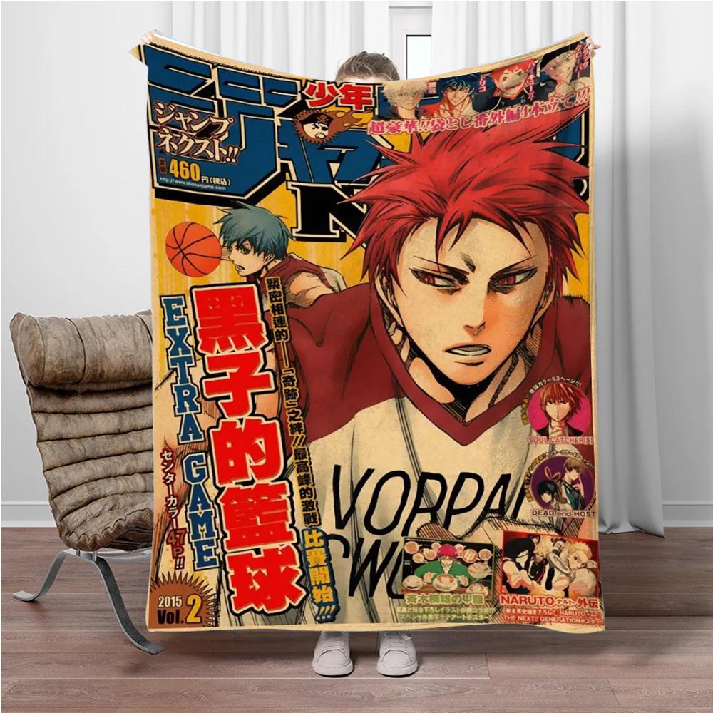 Japonské Anime Kuroko-No-Basket Flanelová deka Měkká teplá přehozová deka Deka na pohovku Kancelář Postel Kancelář Kempování Cestování