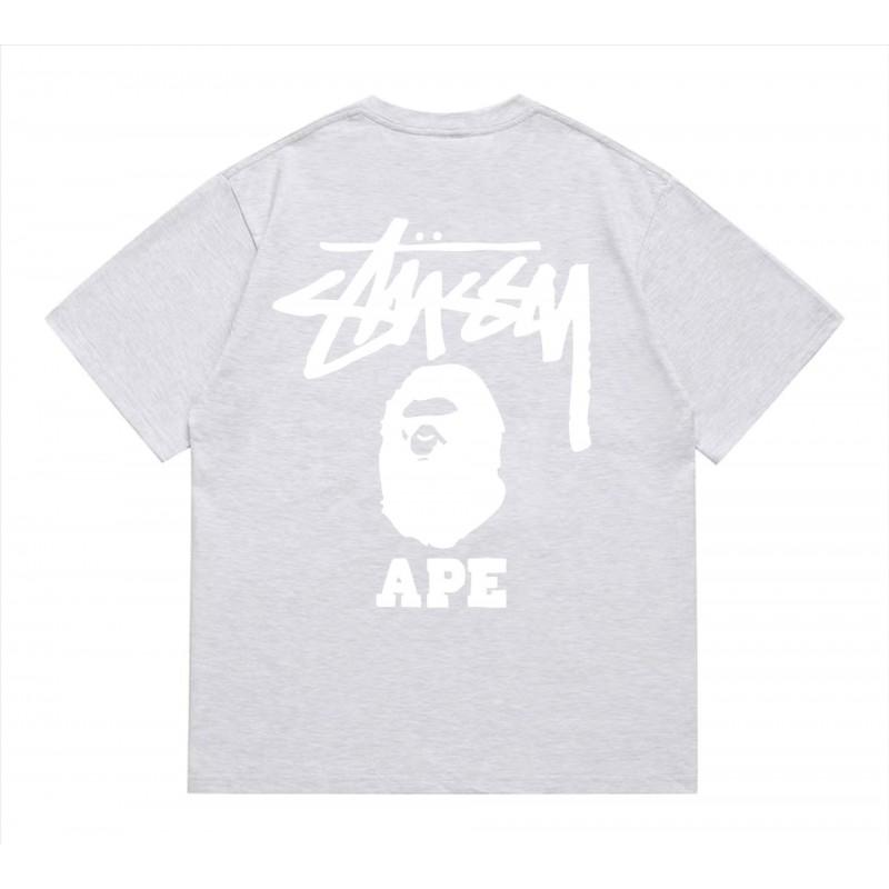 Tricou Bumbac Classic cu Imprimeu Ape Lightning Unisex Mânecă Scurtă Croială Largă Îmbrăcăminte Casual