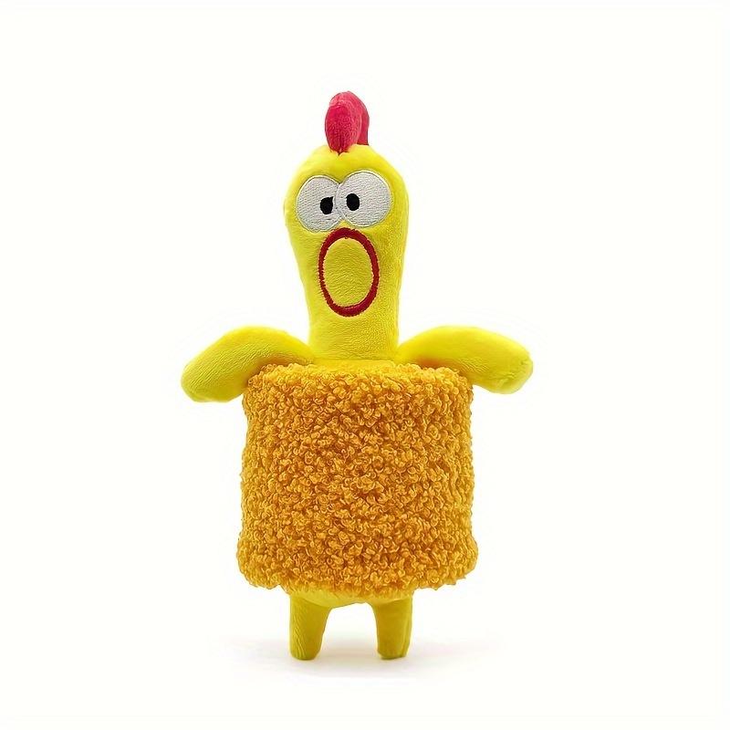 Interactive Chicken Design Squeaky Dog Toy - Hide and Seek Food Feature, Suitable for All Breeds, Durable Bite Resistant Cartoon Pattern