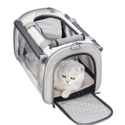 Dog Carrier Bag Soft Side Backpack Cat Pet Carriers Dog Travel Bags Airline Approved Transport for Small Dogs Cats Outgoing