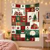 Weihnachtlich bedruckter Wandteppich für Schlafzimmer Wohnzimmer Wanddekoration Feiertagsgeschenk