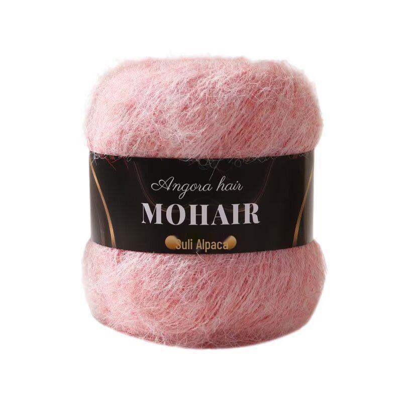 Multicolor Alpaca Mohair Gradient Hand-Knitted Medium Thickness Baby Blanket Shawl