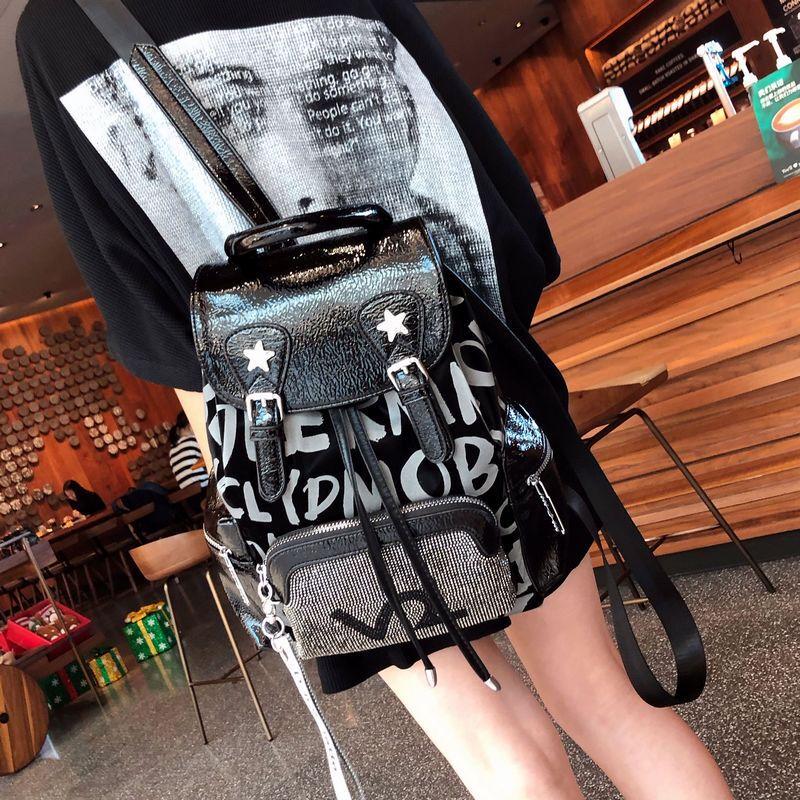 XDLM Rhinestone Cowhide Backpack for Women