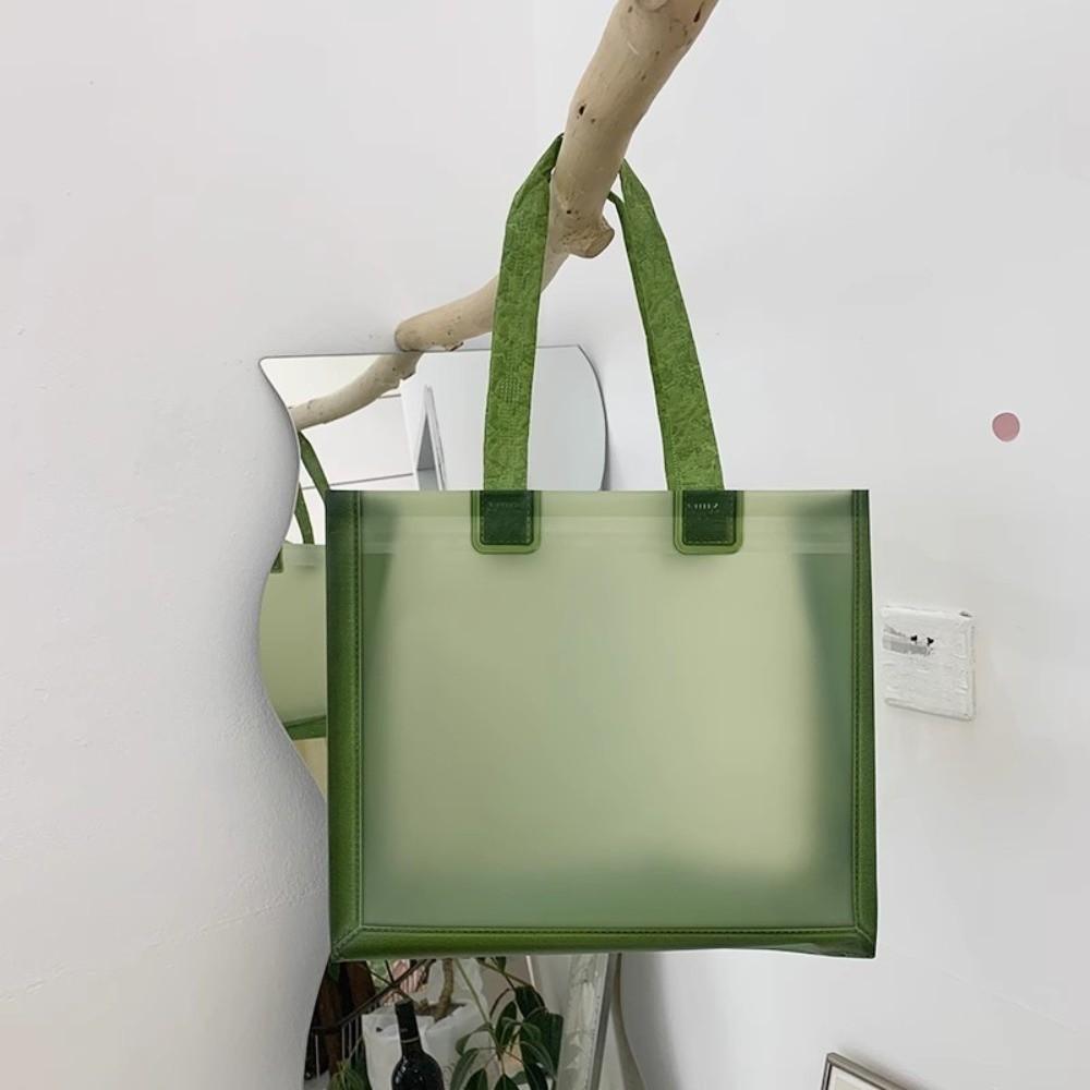 Waterproof Transparent Handbags Thick Reusable Bags Apparel Stores