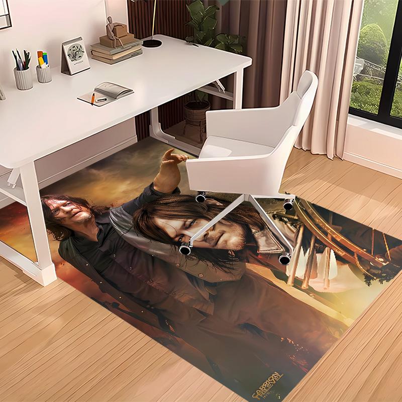 The Walking Dead Daryl Dixon3 Printed Absorbent Washable Carpet, Non-Slip Bathroom Mats, Kitchen Rugs, Yoga Mat,Living Room Entrance, Camping Picnic R